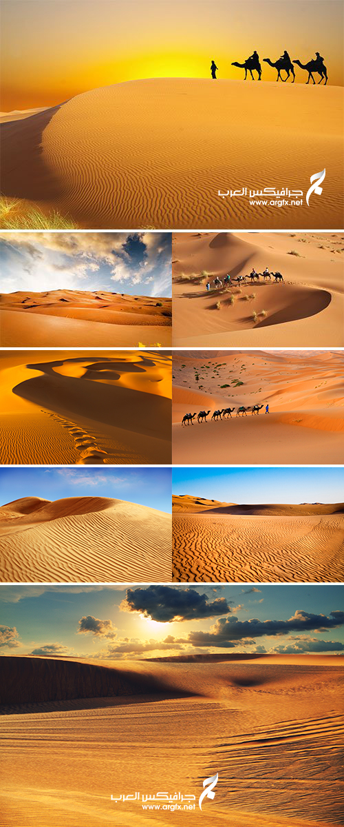  Stock Image Sandy desert on background at sunset