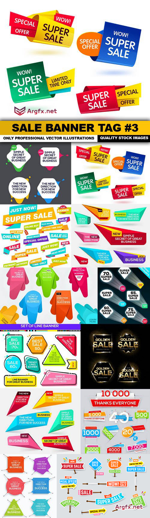 Sale Banner Tag #3 - 12 Vector