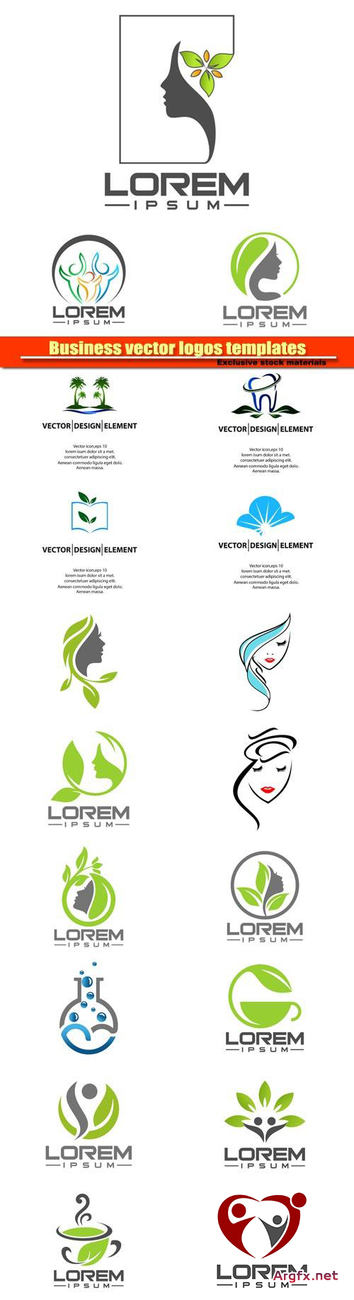 Business vector logos templates №10