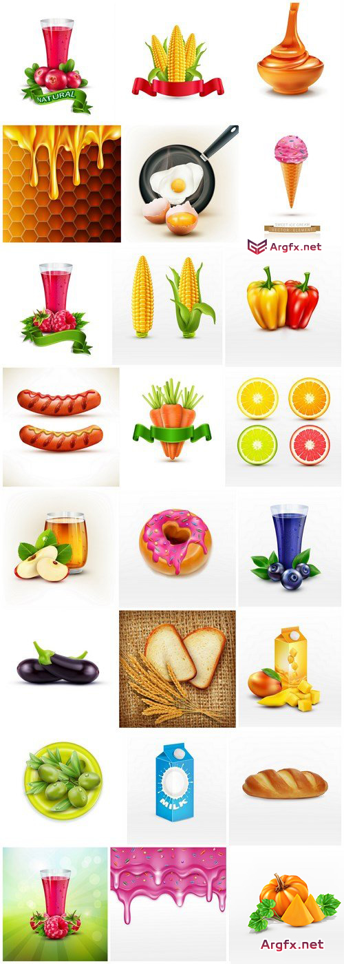  Different Food And Drink - 24 Vector