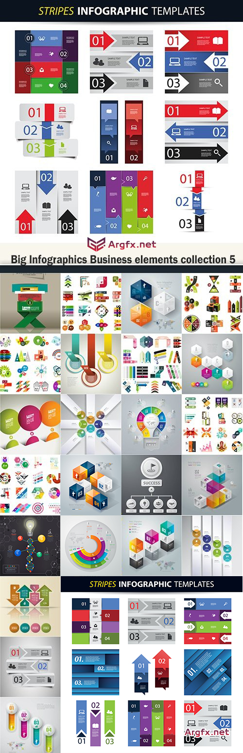  Big Infographics Business elements collection 5