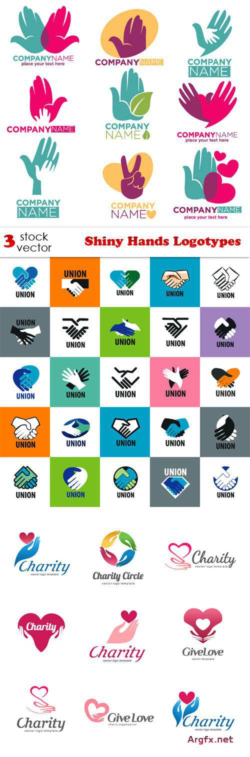  Vectors - Shiny Hands Logotypes