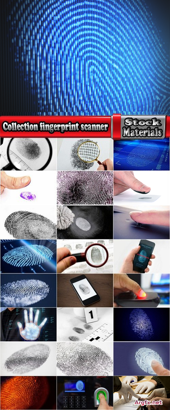 Collection fingerprint scanner laser scanning 25 HQ Jpeg