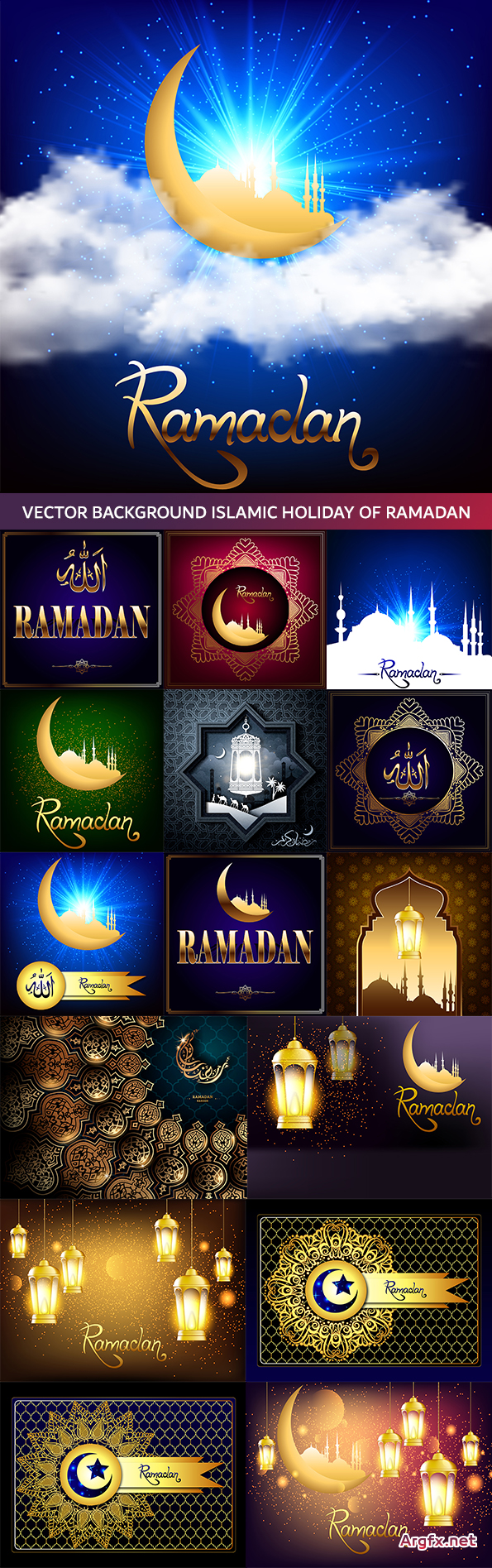 Vector background Islamic holiday of Ramadan