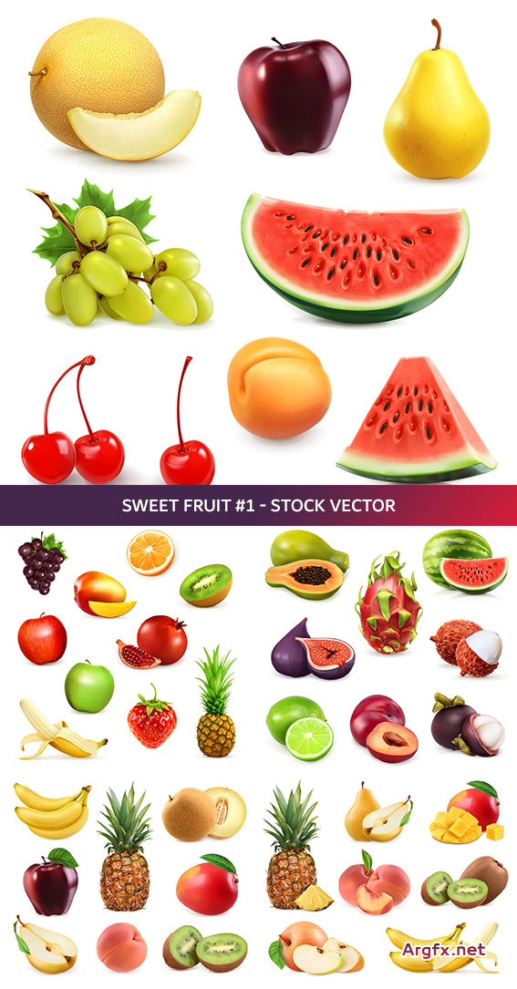 Sweet fruit #1 - Stock Vector