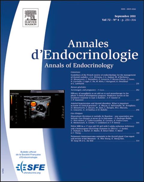 Annales D'endocrinologie 2016 P_5292lvbk1