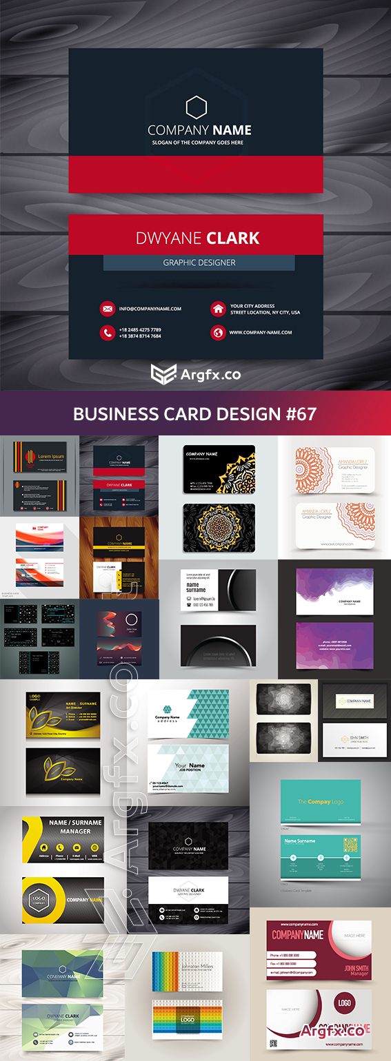  Business Card Design #67 - 20 Vector