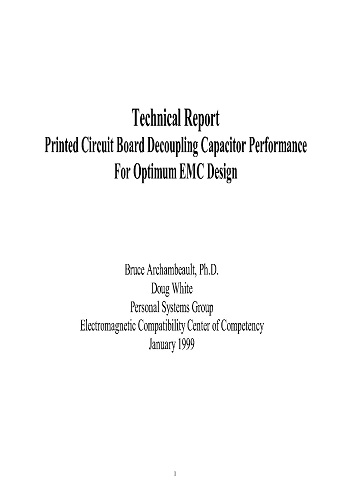 كتاب  Technical Report - Printed Circuit Board Decoupling Capacitor Performance For Optimum EMC Design P_812tnw817