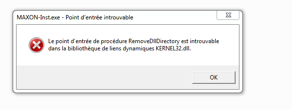 مشكلة مشكلة عند تثبيت برنامج kernel32.dll windows 7 64bit