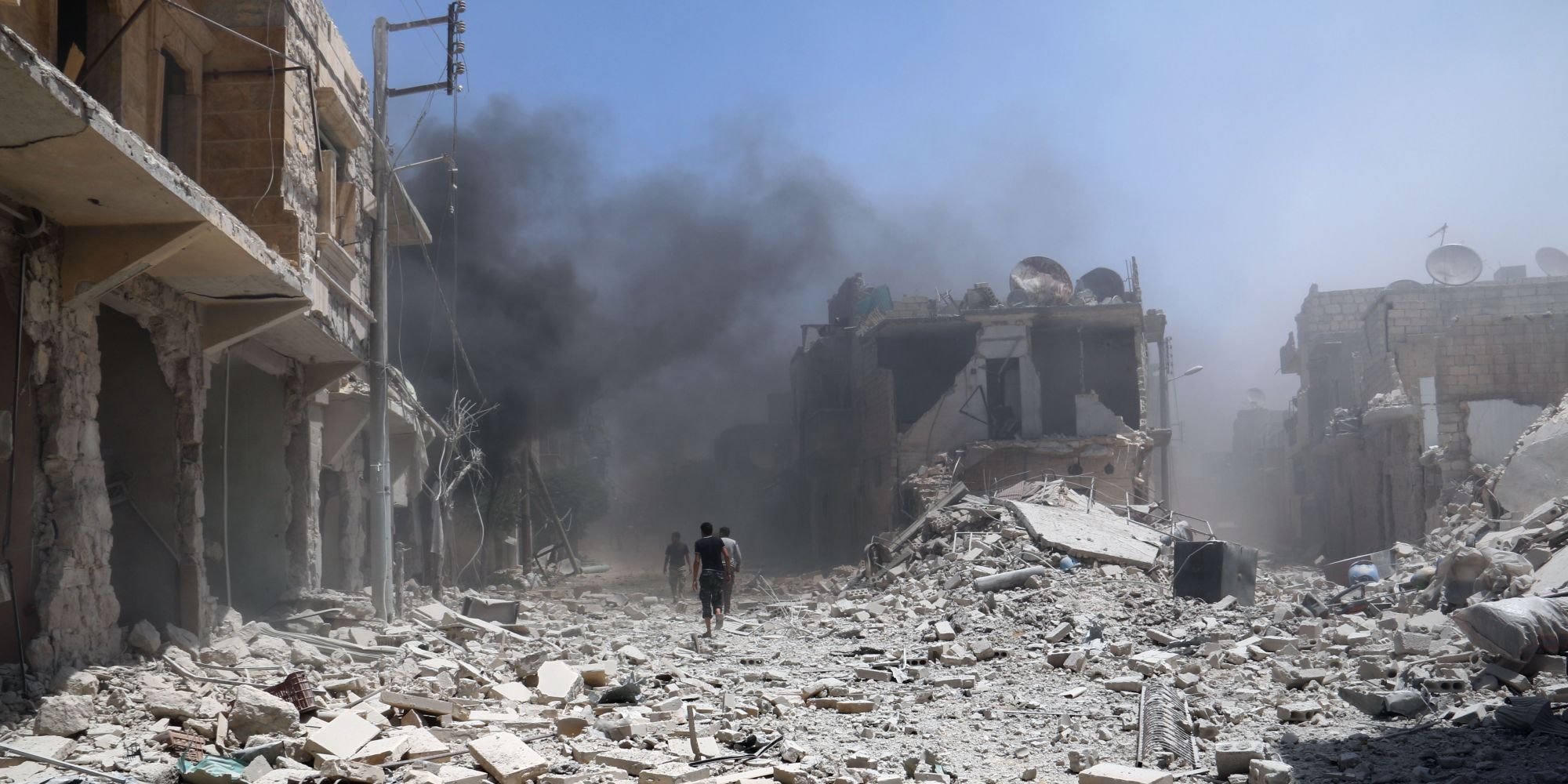 اثار قصف في سوريا